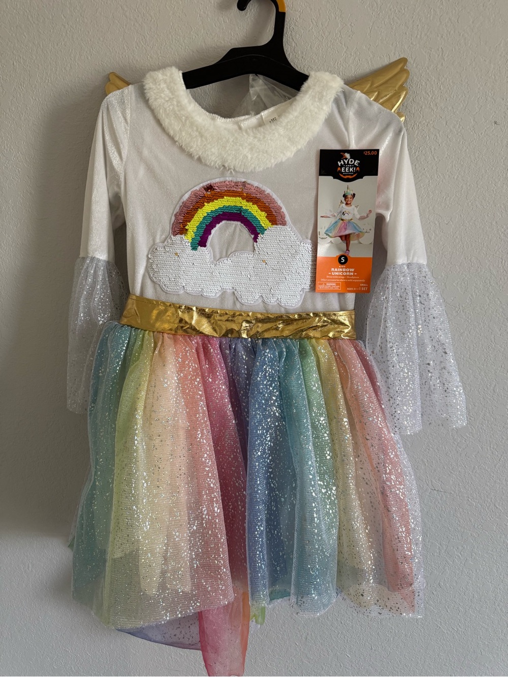 Rainbow Unicorn Sequin Girls Costume Dress